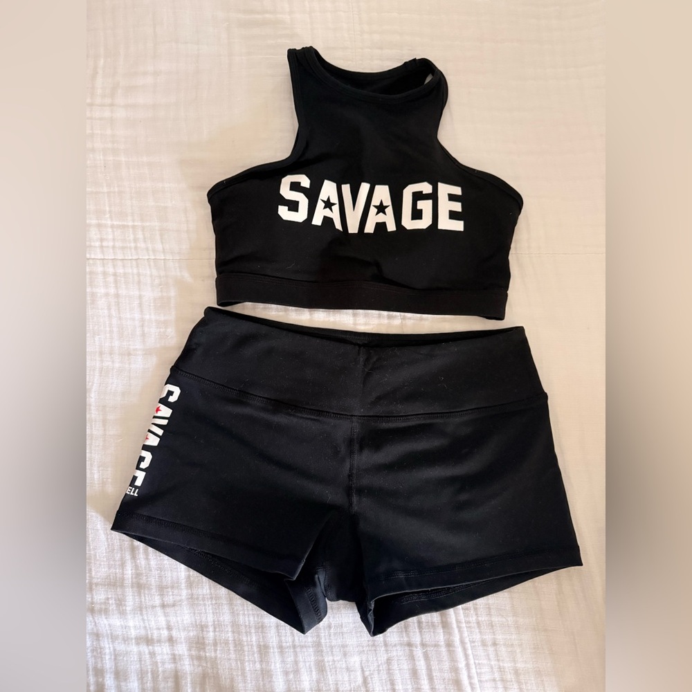 Savage Barbell Sports Bra and Shorts Set